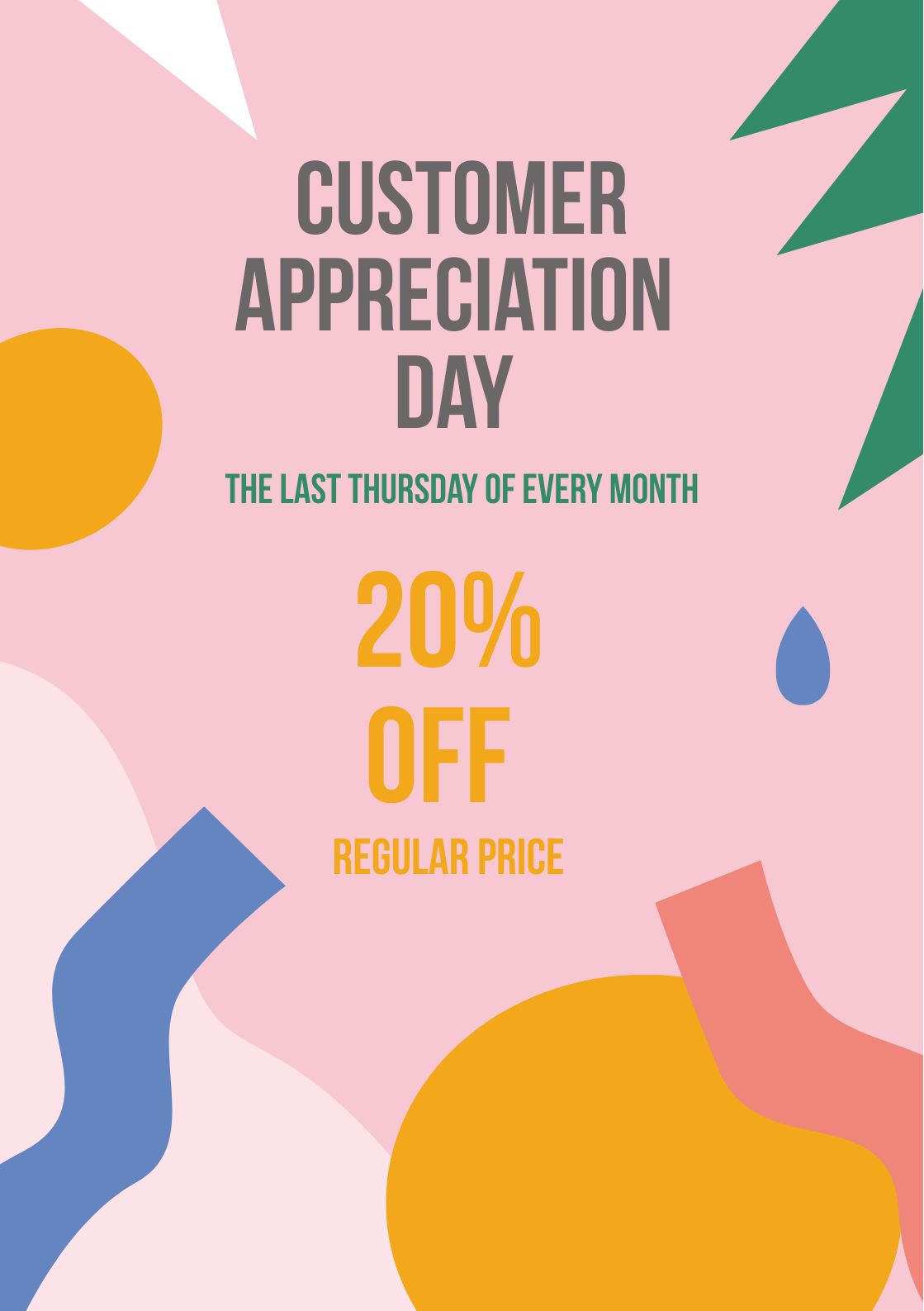 CoreNutrition Special Promotion CustApprDay Last Thursday Flyer